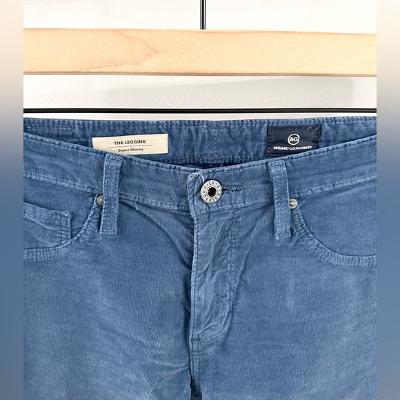 AG Adriano Goldschmied ‘The Legging’ Super Skinny Corduroy Pants Blue Size 26R - Picture 5 of 6
